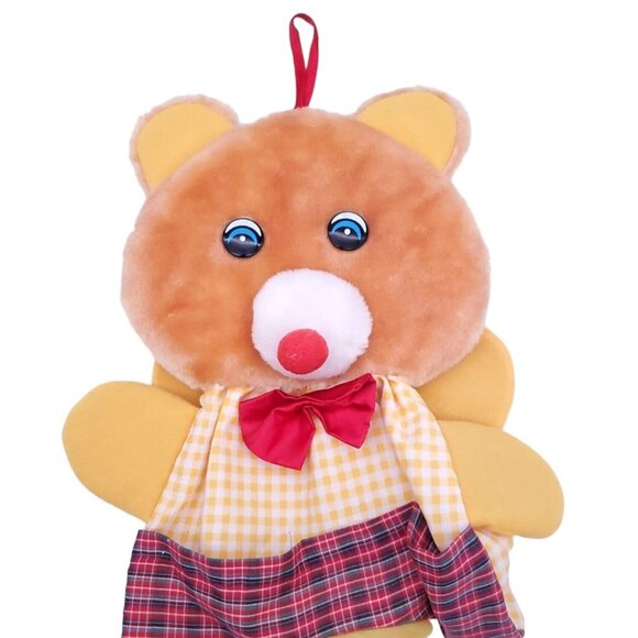 Hanging Bear 1980s Pajama Sock Diaper Holder Kitsch Vintage Retro Baby Caddy‎ - Picture 2 of 5